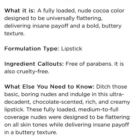 🌻 Too Faced Cocoa Bold Lipstick in Ganache New FullSz - Picture 7 of 9